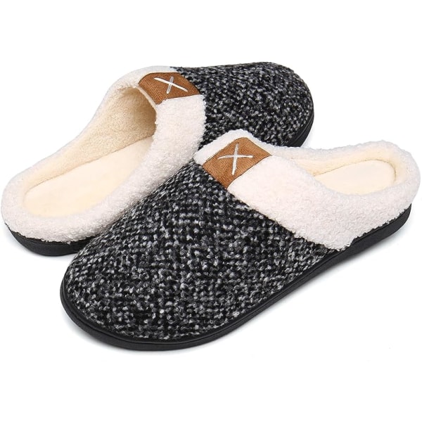 Herrslippers Minnesskum Komfort Fuzzy Plyschfoder Slip On In