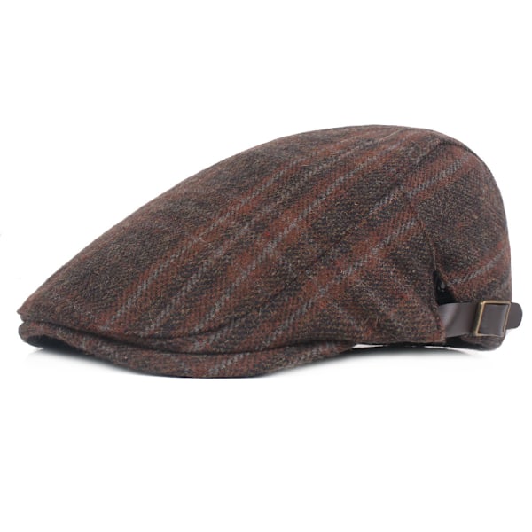 Uld hue beanie beanie mænd ternet beret efterår vinter varm beanie mid
