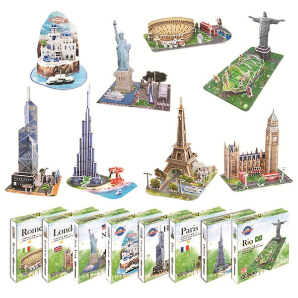 Stadspussel 3D-pussel Barnleksak Pussel Pappersmodell (London La