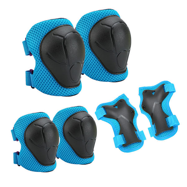 Barn skyddsutrustning set knäskydd för barn 3-14 år (6PCS) Basket color