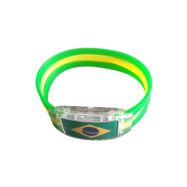 3 st fans hjälp LED flag armband lysande silikon armband