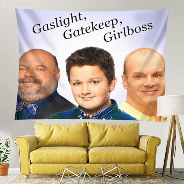 Hauska Meemi-seinävaate Gaslight Gatekeep Girlboss -seinävaatteet Bertra