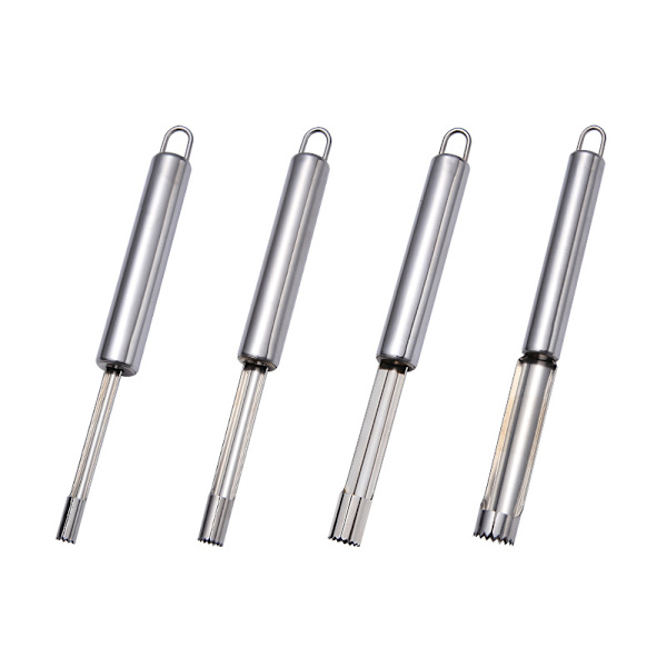 4PCS rustfritt stål eplekjernefjerner, rustfritt stål eplekjernefjerner, app