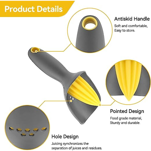 Sitruspresser med sil, ergonomisk minisitruspresser til