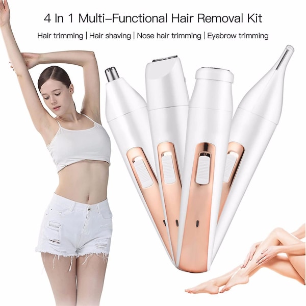 Lady Shaver 4 i 1 Ansigtshår Fjernelse til Kvinder Smertefri Flawle