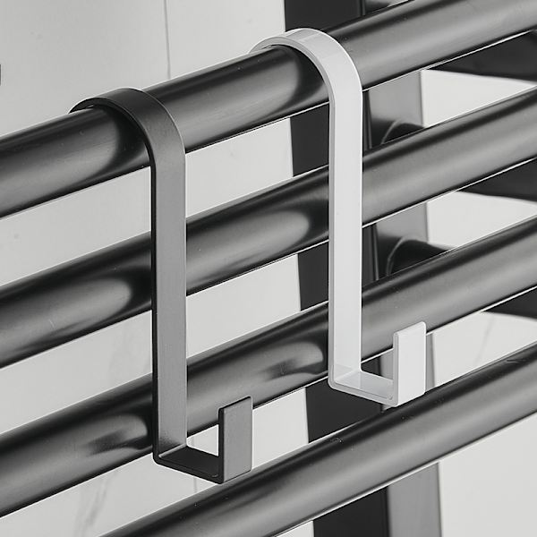 5 stk. R-ord Rum Aluminium Væghængere Håndlavede Håndklædeophæng Frakkeholder Hatteholder Moderne Badeværelseshængere Badekåbehængere til Hjemmet Soveværelse - Sort