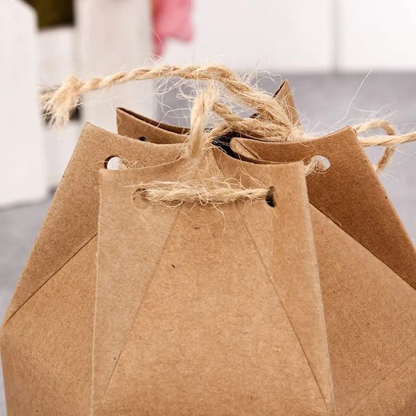 Bröllopsgodislåda, 50 Kraft presentförpackning, Festgodislåda, Kraftpapper
