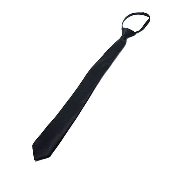 Svart klips på slips sikkerhetsslips for menn kvinner Porter Steward Black