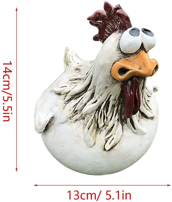 Kyllingstatuer, bondehuskunstdekor, kyllinghagepynt,