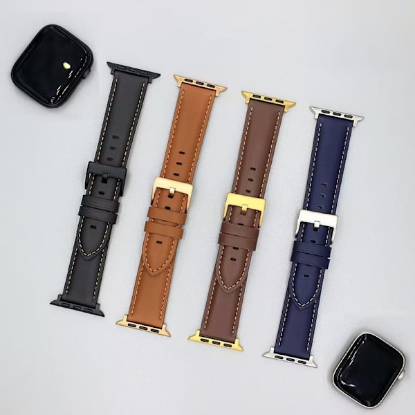 Egnet til Apple Watch 38/40/41/42/44/45/49mm remme Light Khaki 38/40/41 Dial
