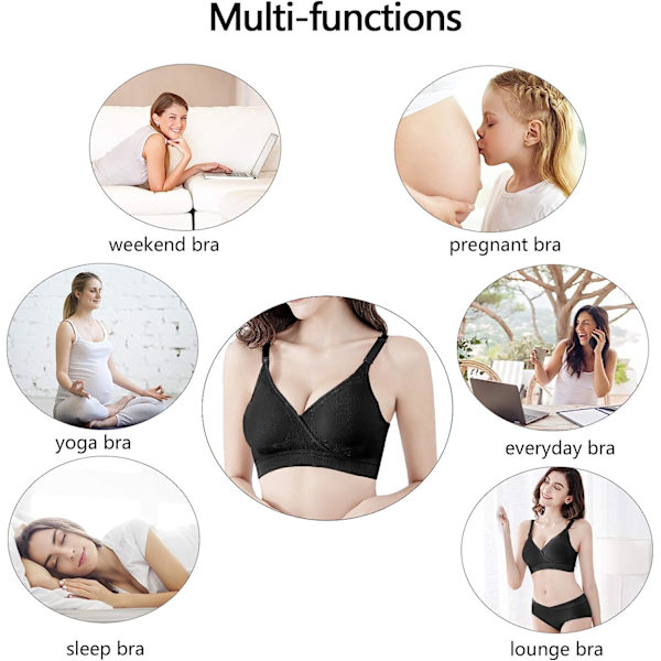 Gravid bh med öppen knapp framtill för amning - Beige XL