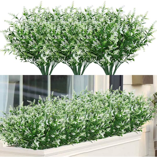 Konstgjorda lavendelblommor för utomhusbruk - Vita