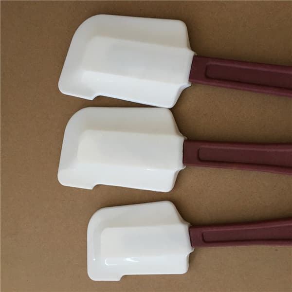 Högtemperatur silikon spatel, 28 cm, rött handtag