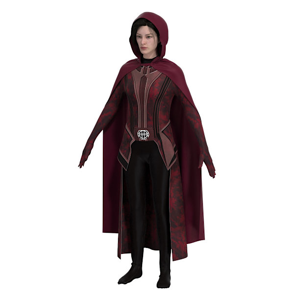 1 set Wanda scarlet klänning scarlet kvinnlig scenkostym, re