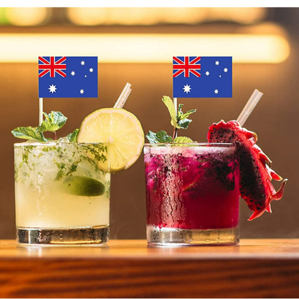 300 stk. australske flag australske flag tandstikker, små mini S