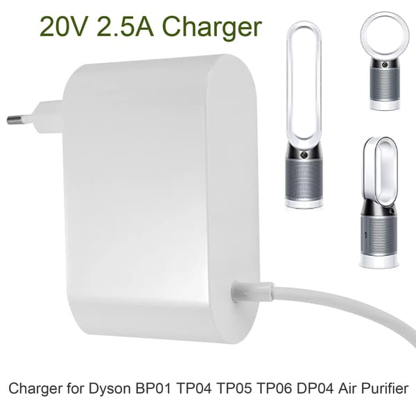 Lader - 1,85 m strømkabel - Adapter - 20 V 2,5 A - Egnet for Dyson Tp04 Tp05 Tp06 Dp04 Bp01ph02 Ph04 Ph09