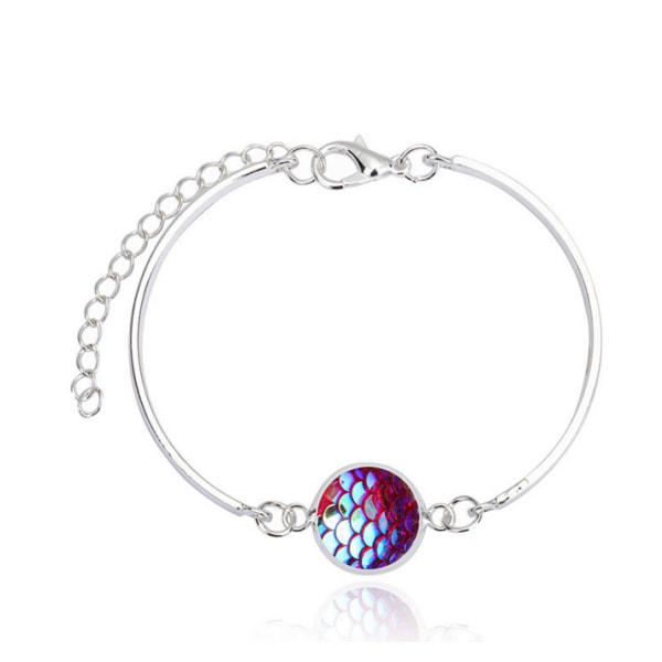 Fashion Charm Dame Sølv Fiskeskæl Kærlighed Armbånd Bangle Smykke