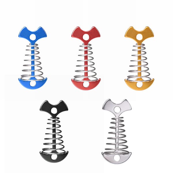 Aluminiumlegering Fishbone Telt Stakes, 5 stk. Dækanker Stakes