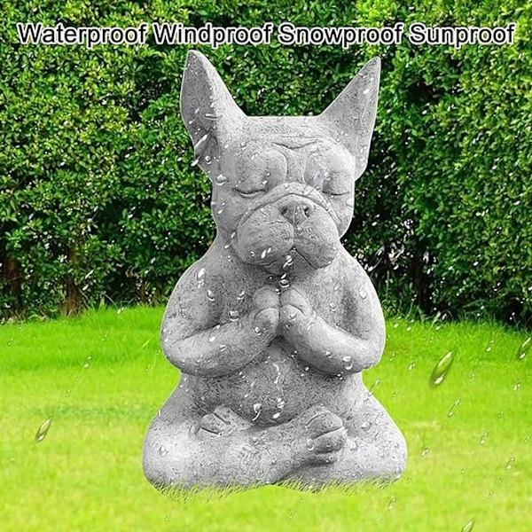 Yoga Pose Meditation Dog Resin Statue Ornaments Vattentät Zen P