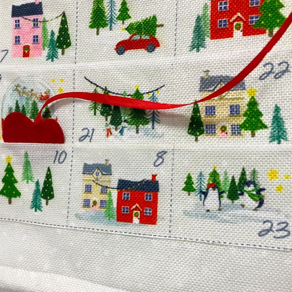 Juldekorationer Julkalender linneimitation Ch