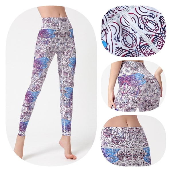 Dam High Waist Skinny Stretch Sport Yoga Fitness Byxor-HK272 XL