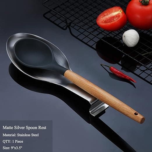 Mat Sølvske Hvile, (1PC-9.5 Tommer) Rustfrit Stål Ske H