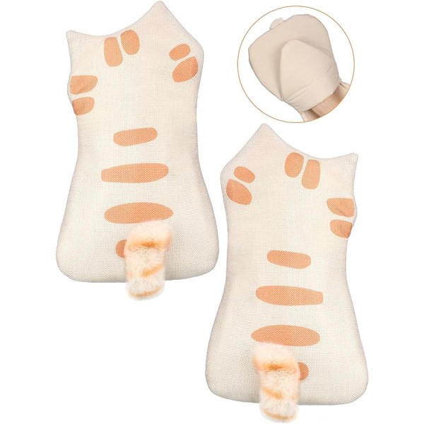 Roliga ugnsvantar med kattmotiv, värmetåliga, söta ugnsvantar, Kawaii ugnsvantar