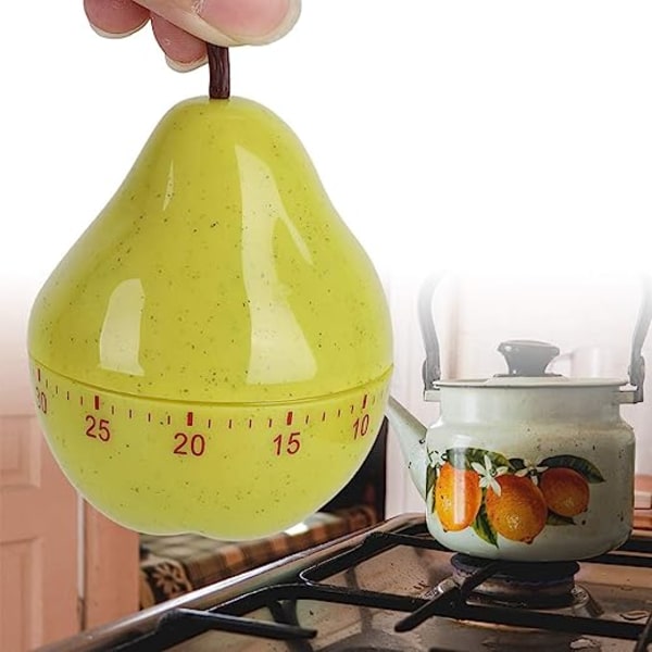 Mekanisk køkkentimer, op til 60 minutter pæreformet timer