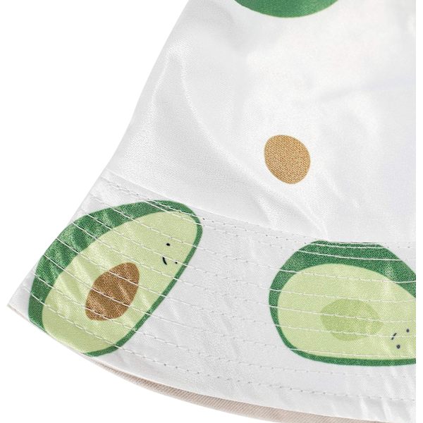 Valkoinen, hedelmäkuvioinen unisex-lippis