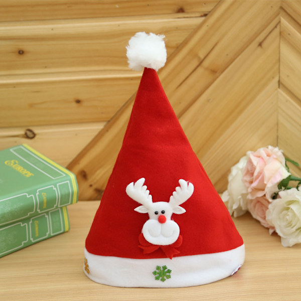 3 stk juledekorasjoner genser fløyel ornament lue carto