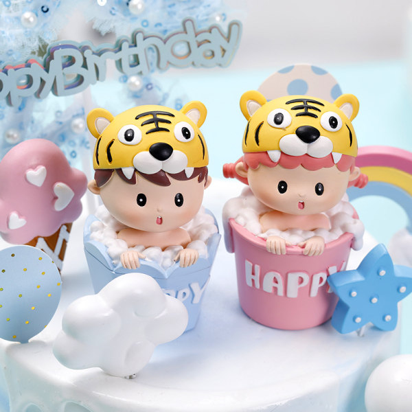 2 kreative papirkopper tiger baby baking kakedekorasjoner rom de