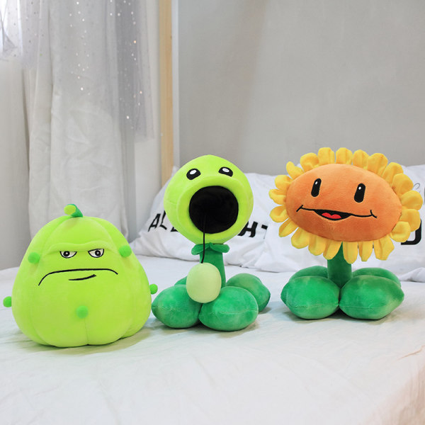 1-pakkaus Plants vs. Zombies Pea Plant -pehmolelu lapsille S