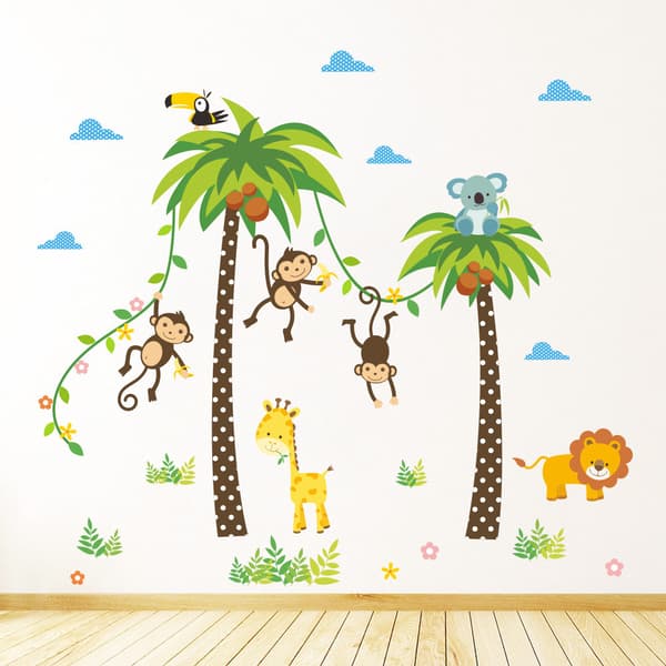 ElecMotive Cartoon Forest Animal Monkey Crow Koala Coconut Tree