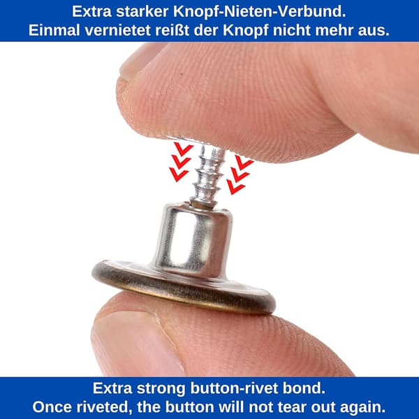 Bukseknapper Erstatning, Jeans Reparasjon, Jeans Reserveknapp