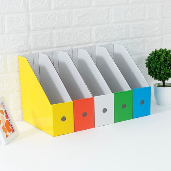 (Multicolor) 5-pak magasinholder forudfoldet papkasse wit