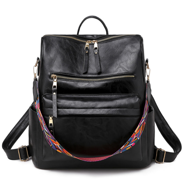 Damväska Ryggsäck Multifunktionell Design Konvertibel Satchel Handväskor Axelväska Reseväska - Svart