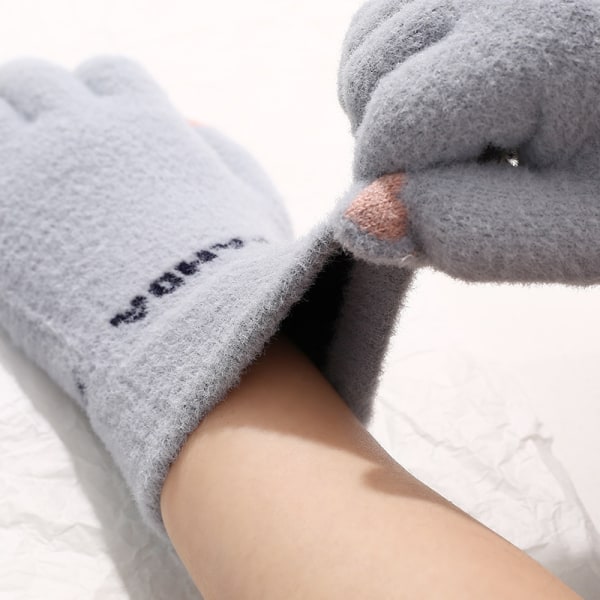 Winter Touch Screen Handskar för kvinnor, Elastiska stickade handskar, Wo