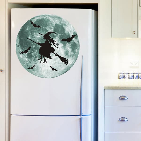Halloween Måne Lysende Sticker-30*30cm