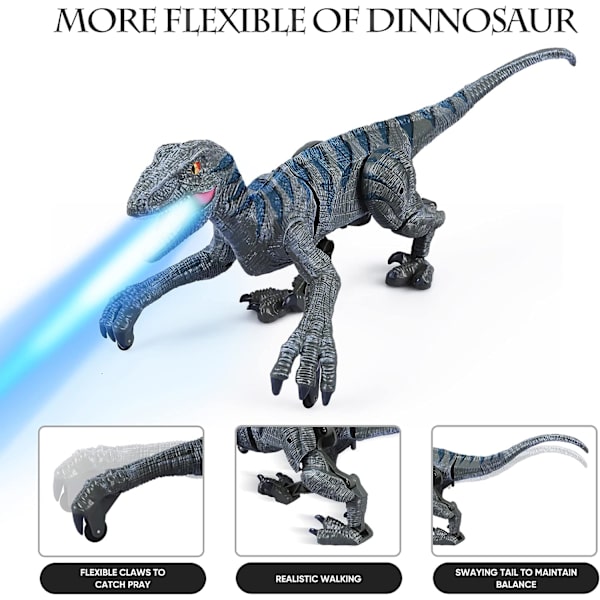 Kauko-ohjattavat dinosauruksen lelut lapsille, 2.4G elektroniset RC-lelut,