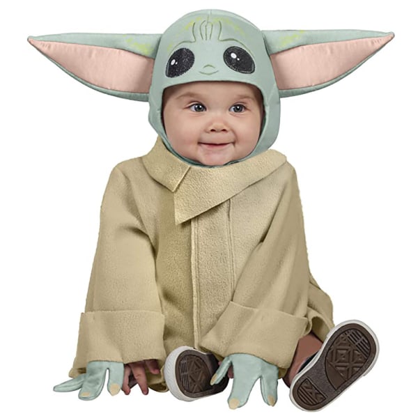 Baby Yoda kostym - The Mandalorian, Beige - Storlek 3-4 år