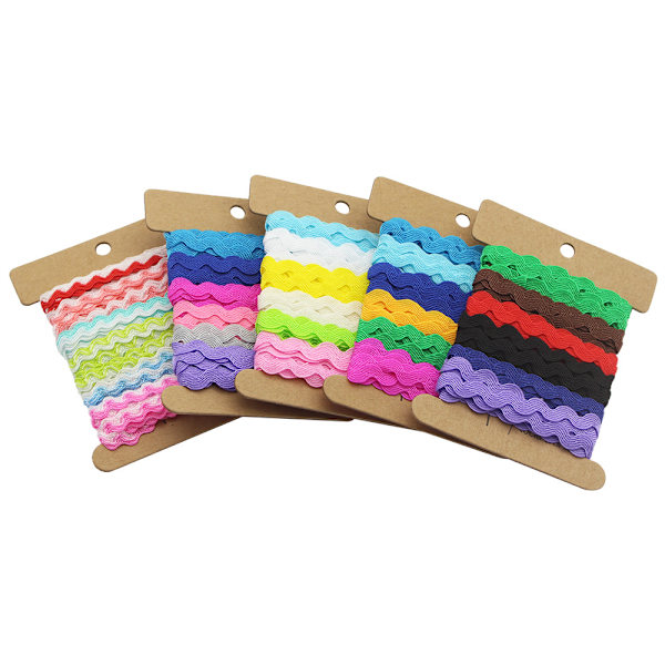5 st set med 5 mm böjd kanttejp/böjd tejp/färgglad polypropyl