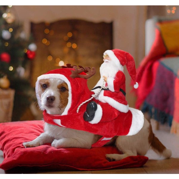 Julhundsdräkt Jultomten Ridning Husdjur Rollspel Medium La