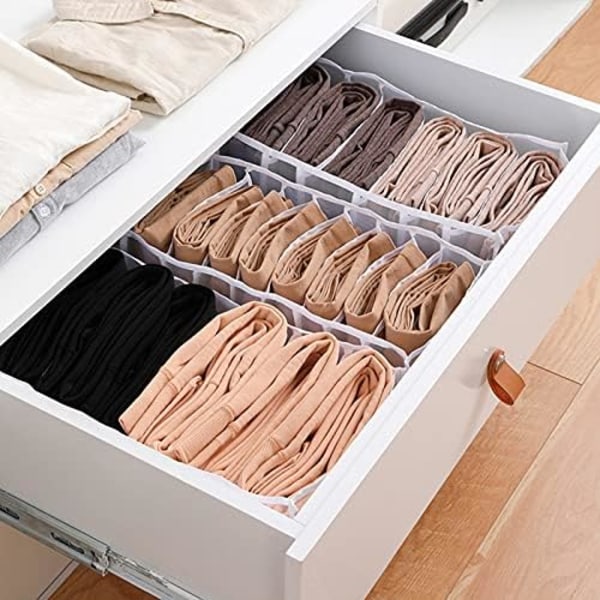 Underwear Storage Box, Multi-Grid Mesh Drawer, Panties, Socks, L