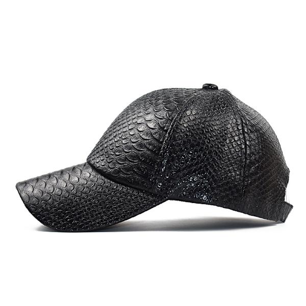 Kvindernes efterår vinter skygge kasket koreansk version snakeskin pu læder