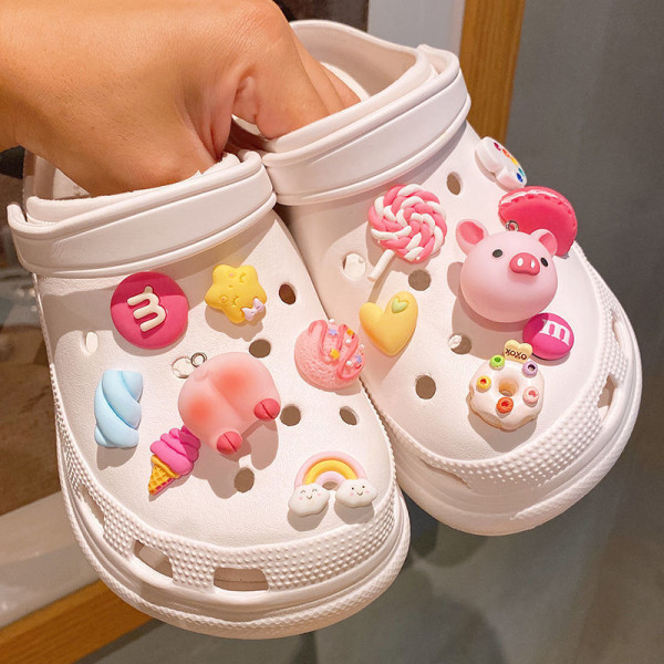 14 stk. 3D Clog Sandaler Smykker, Sko Charms, Søde Sko Orna