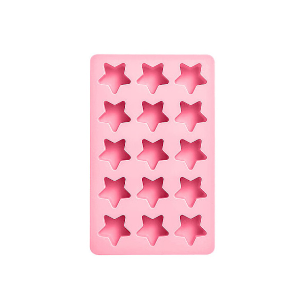 1 kappaleen pentagrammin muotoinen söpö vaaleanpunainen cupcake-muotti