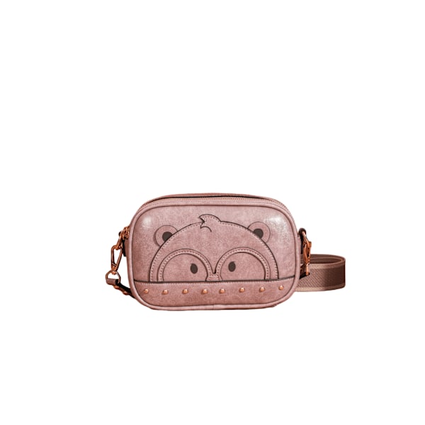 Söpö olkalaukku naisille karhukuviolla, useita taskuja, käsilaukku säädettävällä olkahihnalla Pink