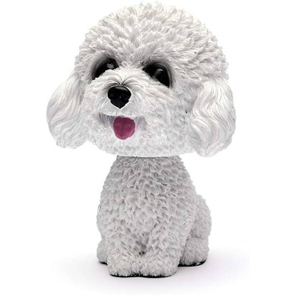 Sød bilhund figur, der ryster på hovedet og svinger med hovedet