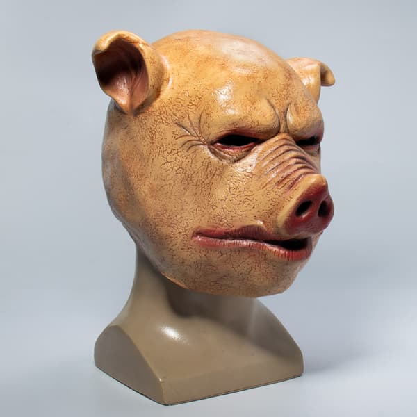 Halloween Griseligt Svinhoved Latexmaske