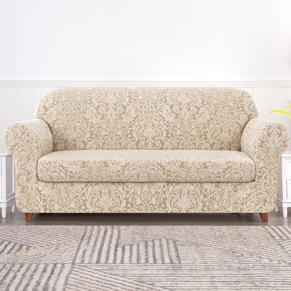 Sofaovertræk Sofaovertræk 2 stykker Jacquard Damask Betræk med S